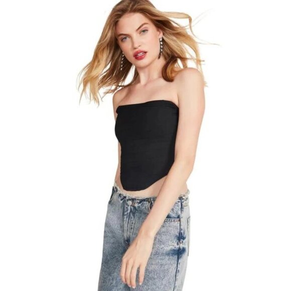Steve Madden Dahlia Corset Top in Black Small Womens Bustier Tank - Picture 10 of 12